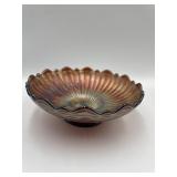 5" FOOTED AMETHYST GLASS COMPOTE