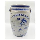 11.5-INCH-HIGH PENNSYLVANIA BLUE DECORATED CROCK