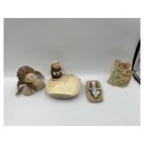 GOEBEL MONK TRINKET DISH WITH CHIPS, BABY JESUS,