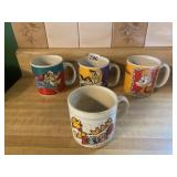 3 DISNEY ALADDIN MUGS AND PAC MAN MUG