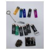 NRA BELT BUCKLE, CASINO LIGHTERS, TIE SLIDE