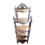 5 TIER WALNUT DISPLAY STAND, 21X11X53
