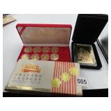 GOLD-PLATED ELVIS CARD WITH CERT OF AUTH AND