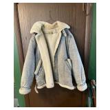 FORENZO SHERPA LINED DENIM COAT, SZ M