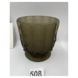 SATIN GLASS VASE, 4"