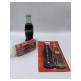 COKE PEN AND TIN, COKE DISPOSABLE CAMERA AND