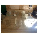 GLASS BOWLS, LOAF PANS, MEASURING CUP