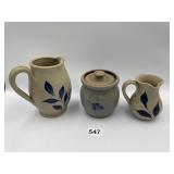 ROWE POTTERY SUGAR BOWL AND WILLIAMSBURG POTTERY