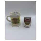 HEINZ PICKLES MUG AND TOMATO SOUP CAN TIMER IN OB