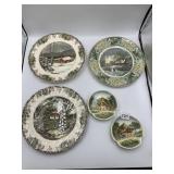 JOHNSON BROS DECORATIVE PLATES, HIGH MOUNT