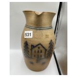 10" SALT GLAZE PITCHER SALT O THE EARTH POTTERY