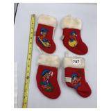 DISNEY MOUSE MCDONALDS MINI CHRISTMAS STOCKINGS