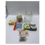 MASON JAR LIDS, NIGHT LIGHT BULBS, SUCTION CUPS