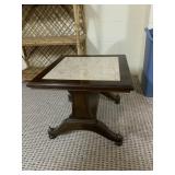 SIDE TABLE W/ STONE INSET