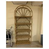 DOME TOP WICKER BOOKCASE