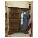 JEWELRY BOX W/ MIRRORED BACK