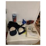 KNEE PADS, FUNNEL, TOWELS, STRAP, SCRUB DROP