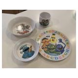 CHILDRENï¿½S BOWLS AND PLATE, CUP