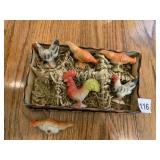 SET OF SIX JAPAN ROOSTERS IN VINTAGE BOX
