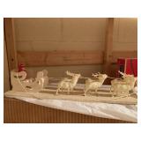 REINDEER W/ SANTA AND THE SLEIGH