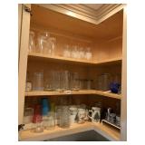 ASSORTED GLASSES INCLUDING FROSTED WITH TREES