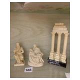 L.T. P.A.T. COLUMN TEMPLE, VINTAGE PIETA FIGURINE