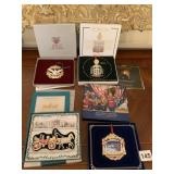 4 WHITE HOUSE ORNAMENTS INCLUDING 2000 AND ONE,