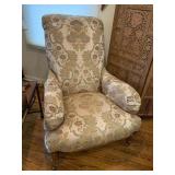 BEAUTIFULLY UPHOLSTERED WOOD FRAME HIGH BACK SIDE
