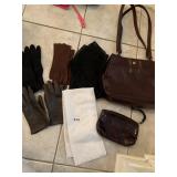 GROUP OF GLOVES INCLUDING LEATHER AND TWO BROWN