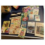 WOODEN PUZZLES, BOOKS ETC.