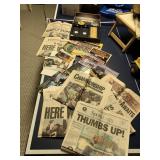 NEWSPAPER HEADLINERS, STEELER INFO.