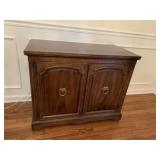 SERVING CART ON CASTERS TWO DOOR FRONT 29 INCHES