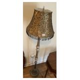 FLOOR LAMP W/ BEADED SHADE 61" H
