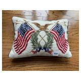 AMERICAN FLAGS NEEDLEWORK PILLOW