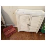 WHITE SHUTTER DOOR 2 DOOR CABINET 29.5 INCHES