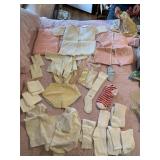 YELLOW BABY OVERALLS, ROBES, SOCKS, HANKIES