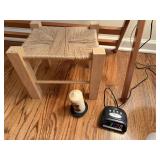 RUSH OTTOMAN, ALARM CLOCK, CANDLE