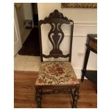 NEEDLEPOINT SIDE CHAIR