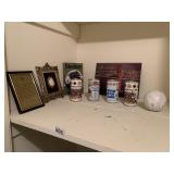 BEER CANS, FRAMES, CAMEO FRAMED PICTURE, SIGNED