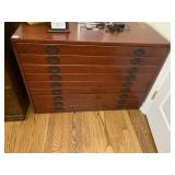 9 DRAWER PRINTER CABINET CHERRY FINISH