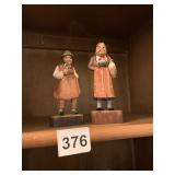 2 WOOD CARVED FIGURES