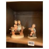 FENCE SITTER AND MERRY WANDERER HUMMEL FIGURINES