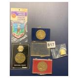 INAUGURAL SEASON COIN AND OTHER COINS, PATCH
