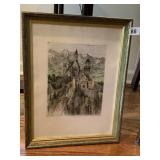 1921 NEUSCHWANSTEIN CASTLE BY PAUL GEISSLER, 18"