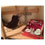 RIBBON, METAL SLEIGH, METAL CROSS