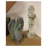 RESIN PRAYING ANGEL W/ BREAK AT BASE, CHERUB