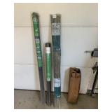 GARDEN STAKES, LANDSCAPING FABRIC, FIBERGLASS