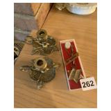 JERUSALEM KEY RING, BRASS CANDLESTICKS