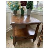 SIDE TABLE W/ CENTER DRAWER 21" H X 21" W X 29" D
