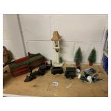 WOOD TRAIN, PLANT, FENCE ETC.